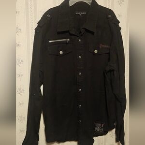 Affliction Black Shirt 2x